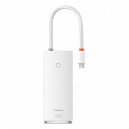 Baseus Lite 6in1 Multifunctional Type-C Hub, White - jungčių stotelė pigiau