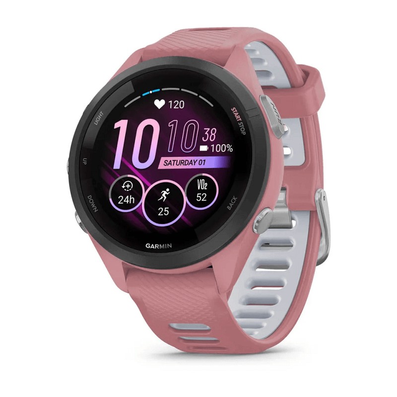 Garmin Forerunner 265S Music 42mm, Pink, Silicone, GPS - išmanusis laikrodis Garmin Forerunner 265S Music 42mm, Pink, Silicone, GPS - išmanusis laikrodis