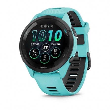 Garmin Forerunner 265 Music 46mm, Aqua, Silicone, GPS - išmanusis laikrodis kaina