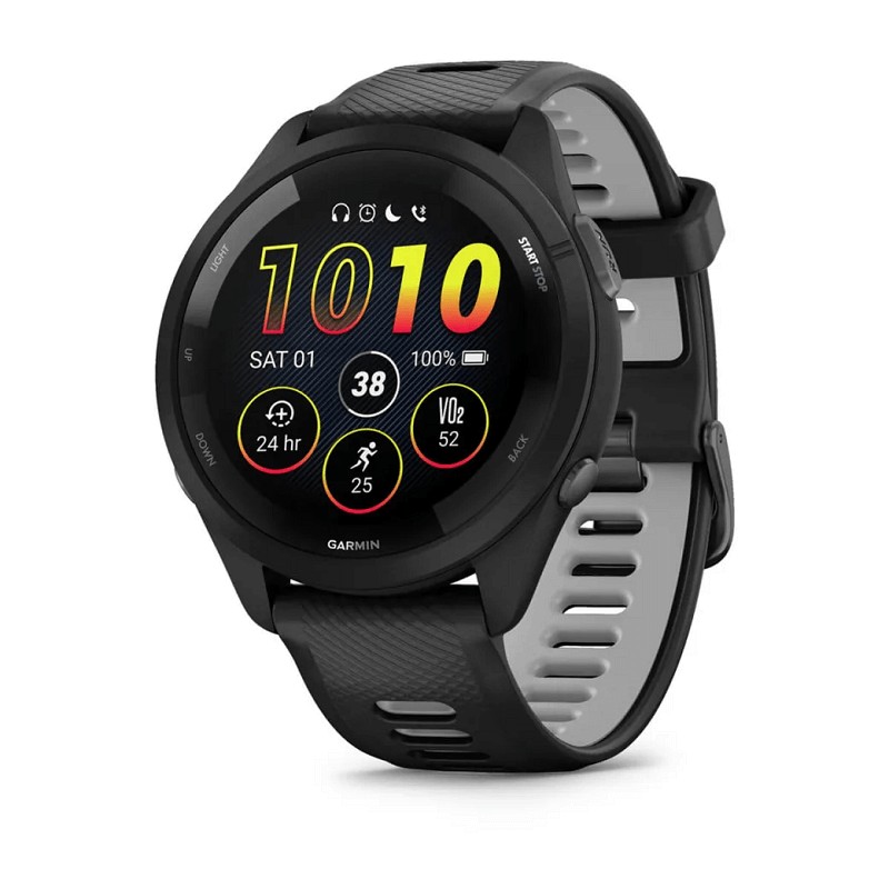 Garmin Forerunner 265 Music 46mm, Powder Gray, Silicone, GPS - išmanusis laikrodis kaina Garmin Forerunner 265 Music 46mm, Powder Gray, Silicone, GPS - išmanusis laikrodis kaina