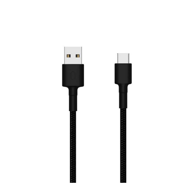 Xiaomi Mi Type-C Braided Cable, 1m, Black - kabelis kaina