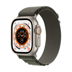 Apple Watch Series Ultra GPS + Cellular, 49mm Titanium Case with Green Alpine Loop - Medium kaina