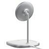 Baseus Swan Magnetic Desktop Bracket Wireless Charger for iPhone 12, White - belaidis įkroviklis / laikiklis išsimokėtinai