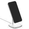 Baseus Swan Magnetic Desktop Bracket Wireless Charger for iPhone 12, White - belaidis įkroviklis / laikiklis, baltas lizingu