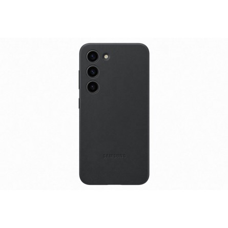 Samsung Leather Cover VS911LBE for Galaxy S23, Black - telefono dėklas kaina
