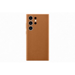 Samsung Leather Cover VS918LAE for Galaxy S23 Ultra, Camel - telefono dėklas kaina