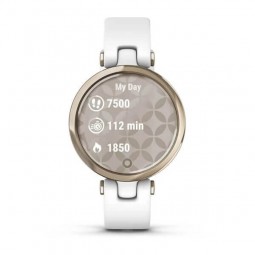Garmin Lily Sport 34mm Creamy Gold / White, Silikone, išmanusis laikrodis internetu