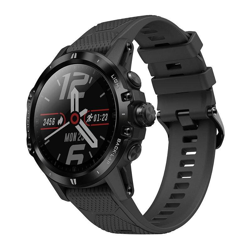 Coros VERTIX GPS Adventure 47mm Watch, Dark Rock, Silicone - multisportinis išmanusis laikrodis kaina