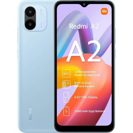 Xiaomi Redmi A2 2/32GB Light Blue išmanusis telefonas kaina