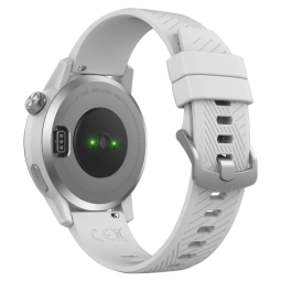 Coros APEX Premium 42mm Multisport Watch, White / Silver, Silicone - multisportinis išmanusis laikrodis lizingu