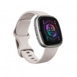 Fitbit Sense 2 Watch 41mm, NFC, GPS, Lunar White / Platinum Aluminium - išmanusis laikrodis kaina