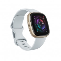 Fitbit Sense 2 Watch 41mm, NFC, GPS, Blue Mist/Soft Gold Aluminium - išmanusis laikrodis kaina