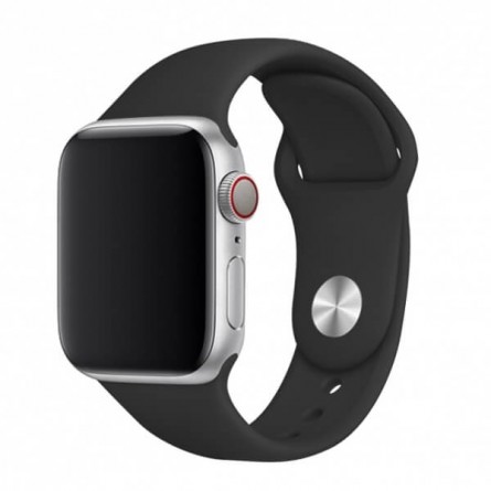 Just Must Apple Watch Band 42/44/45, Silicone, Black - silikoninis dirželis kaina