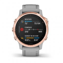 Garmin fenix 6S Sapphire 42mm, Rose Gold / Gray, Silicone, Wi-Fi, GPS išmanusis laikrodis kaune