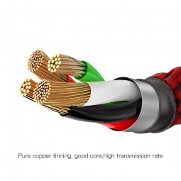 Baseus Lightning C-Shaped 2.4A 1m kabelis su indikacija, raudonas pigiai