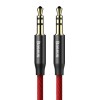 Baseus Yiven M30 Audio Cable 1.5m, 2x 3.5mm Mini Jack, Red / Black - garso kabelis kaina