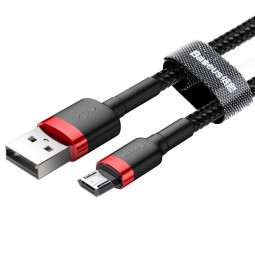 Baseus Micro USB Cafule 1.5A 2m kabelis, juoda / raudona kaina