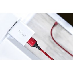 Baseus Rapid Series 3-in-1 3.5A 1.2m USB-C to Lightning, USB-C, microUSB - kombinuotas kabelis, raudonas internetu