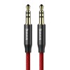 Baseus Yiven M30 Audio Cable 1m, 2x 3.5mm Mini Jack, Red / Black - garso kabelis kaina