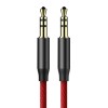 Baseus Yiven M30 Audio Cable 1m, 2x 3.5mm Mini Jack, Red / Black - garso kabelis pigiai