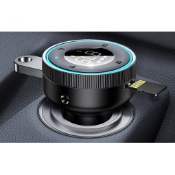 Baseus Enjoy Car Wireless MP3 Charger, Black - FM moduliatorius - įkroviklis www. etopas.lt