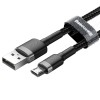 Baseus Micro USB Cafule 2.4A 1m kabelis, juoda / pilka kaina