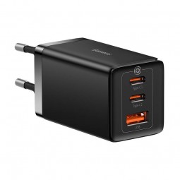 Baseus GaN5 Pro Fast Charger 2xUSB-C + USB 65W - buitinis įkroviklis, juodas internetu