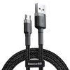 Baseus Micro USB Cafule 2.4A 1m kabelis, juoda / pilka pigiau