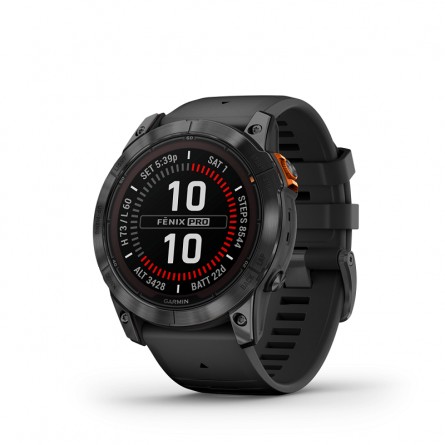 Garmin fenix 7X Pro Solar 51mm Gray/Black, Silicone, Wi-Fi, GPS išmanusis laikrodis kaina
