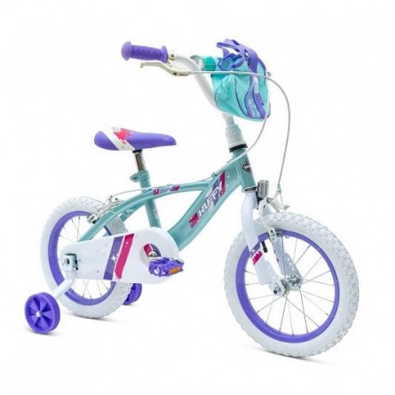 Huffy Glimmer Girls 14" Bike - vaikiškas dviratis, žalsvai mėlyna kaina