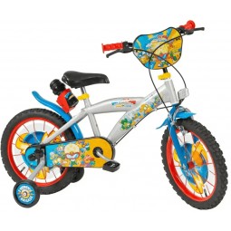Toimsa Superthings 16" Bike - vaikiškas dviratis, pilka, mėlyna kaina