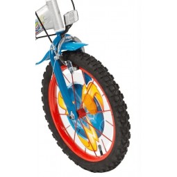 Toimsa Superthings 16" Bike - vaikiškas dviratis, pilka, mėlyna pigu