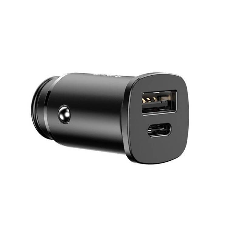 Baseus Car Charger 2x USB 5A 30W automobilinis įkroviklis, juodas kaina