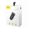 Baseus Car Charger 2x USB 5A 30W automobilinis įkroviklis, juodas lizingu