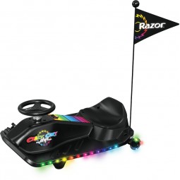 Razor Crazy Cart Shift Lightshow, Black - elektrinis drifto kartingas atsiliepimas