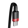 Baseus Cafule USB-C to USB-C Cable PD 2.0 100W, Red/Black- greito įkrovimo kabelis pigiau