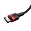 Baseus Cafule USB-C to USB-C Cable PD 2.0 100W, Red/Black- greito įkrovimo kabelis internetu