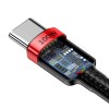 Baseus Cafule USB-C to USB-C Cable PD 2.0 100W, Red/Black- greito įkrovimo kabelis kaune