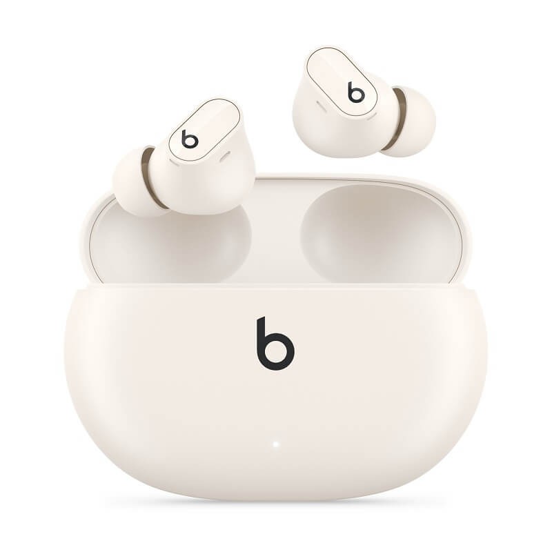 Beats Studio Buds + – True Wireless Noise Cancelling Earphones – Ivory - belaidės ausinės kaina