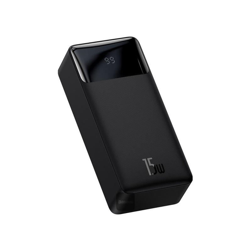 Baseus Bipow Digital Display 30000mAh 15W Power Bank - greito įkrovimo išorinė baterija, juoda kaina