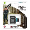 Kingston microSDXC 256GB Canvas Go! Plus 170MB/s atminties kortelė su SD adapteriu pigiau internetu