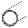 Baseus Yiven M30 Audio Cable 1m, 2x 3.5mm Mini Jack, Black / Silver - garso kabelis internetu