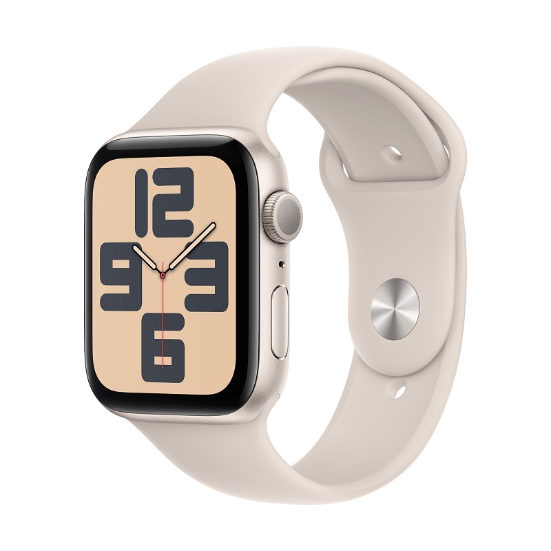 Apple Watch SE GPS 44mm Starlight Aluminium Case with Starlight Sport Band - S/M kaina