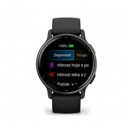 Garmin vivoactive 5 42mm Slate / Black, Silicone, Wi-Fi, GPS išmanusis laikrodis išsimokėtinai