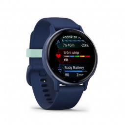Garmin vivoactive 5 42mm Blue Metallic / Navy, Silicone, Wi-Fi, GPS išmanusis laikrodis pigiau