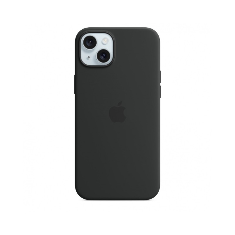 Apple iPhone 15 Plus Silicone Case with MagSafe - Black kaina