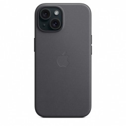 Apple iPhone 15 FineWoven Case with MagSafe - Black kaina