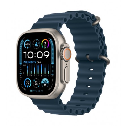 Apple Watch Ultra 2 GPS + Cellular, 49mm Titanium Case with Blue Ocean Band kaina