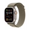 Apple Watch Ultra 2 GPS + Cellular, 49mm Titanium Case with Olive Alpine Loop - Small kaina