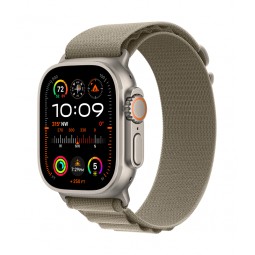 Apple Watch Ultra 2 GPS + Cellular, 49mm Titanium Case with Olive Alpine Loop - Large kaina